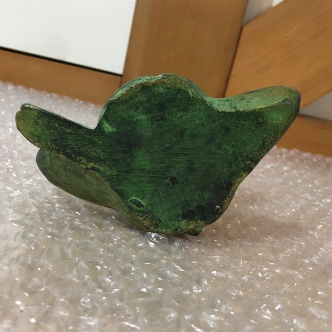 [レア] 鼓を叩く河童 女性 金属製 非常に風流な作品 かっぱ カッパ 置物