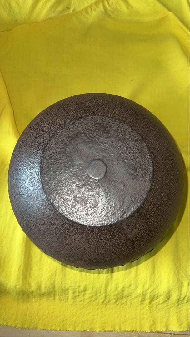 角谷一圭　造　丸釜　共箱　共布　茶釜　陶芸　茶器　茶道具　骨董