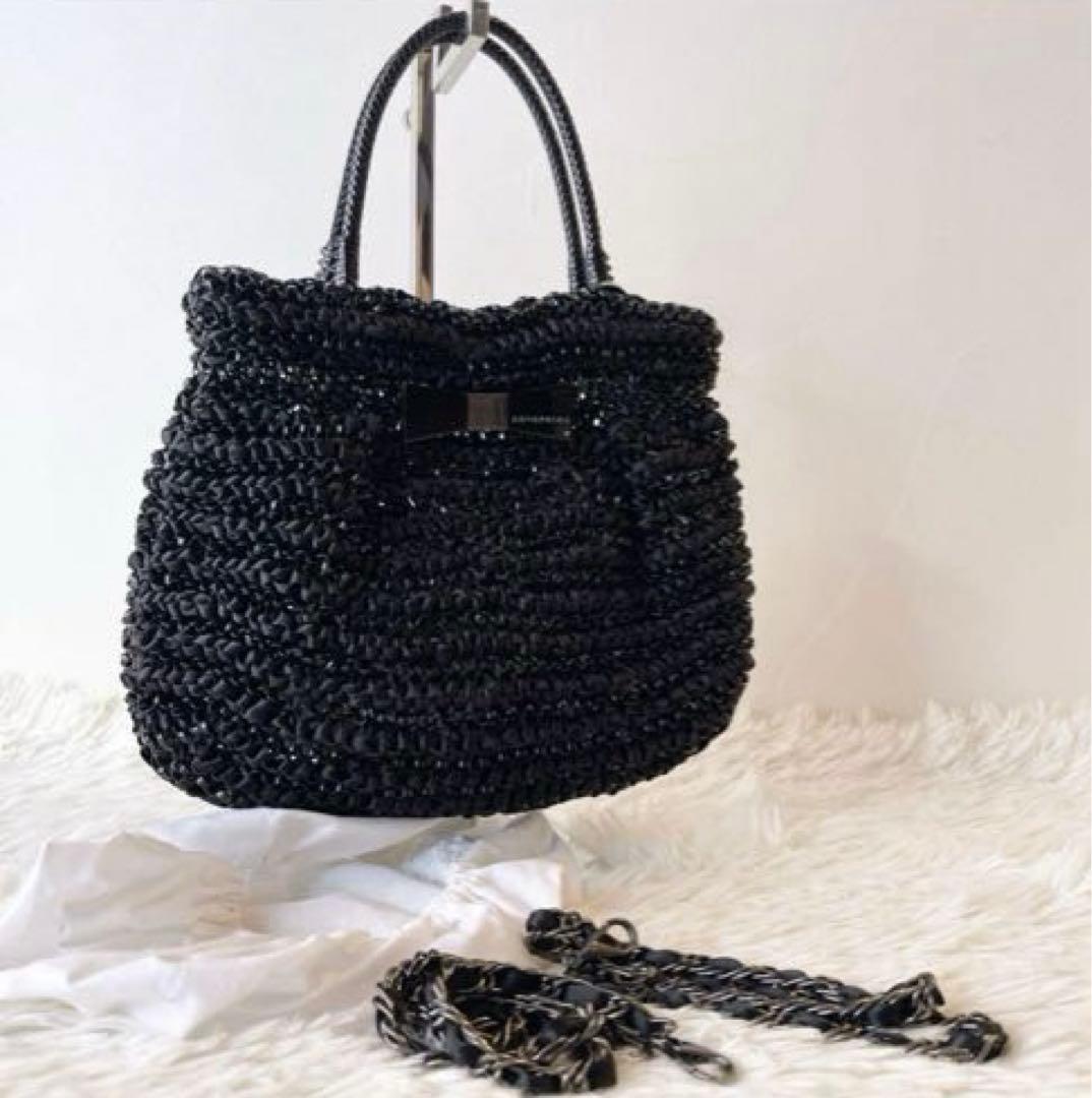 ANTEPRIMA クロスタッロフィオッコ 2way ワイヤー リボン 黒