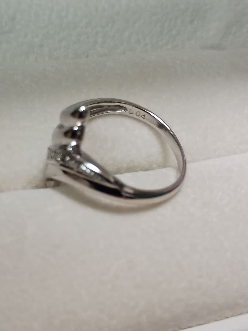 ジュエリーマキ プラチナ ダイヤモンド リング 波形 ウェーブ 11号 4.0g