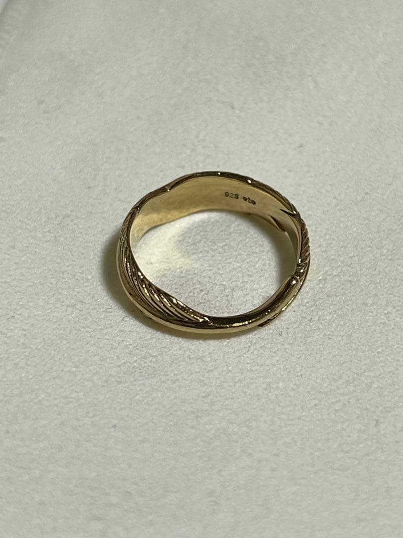 【美品】ete フェザー リング ゴールド 925 #12