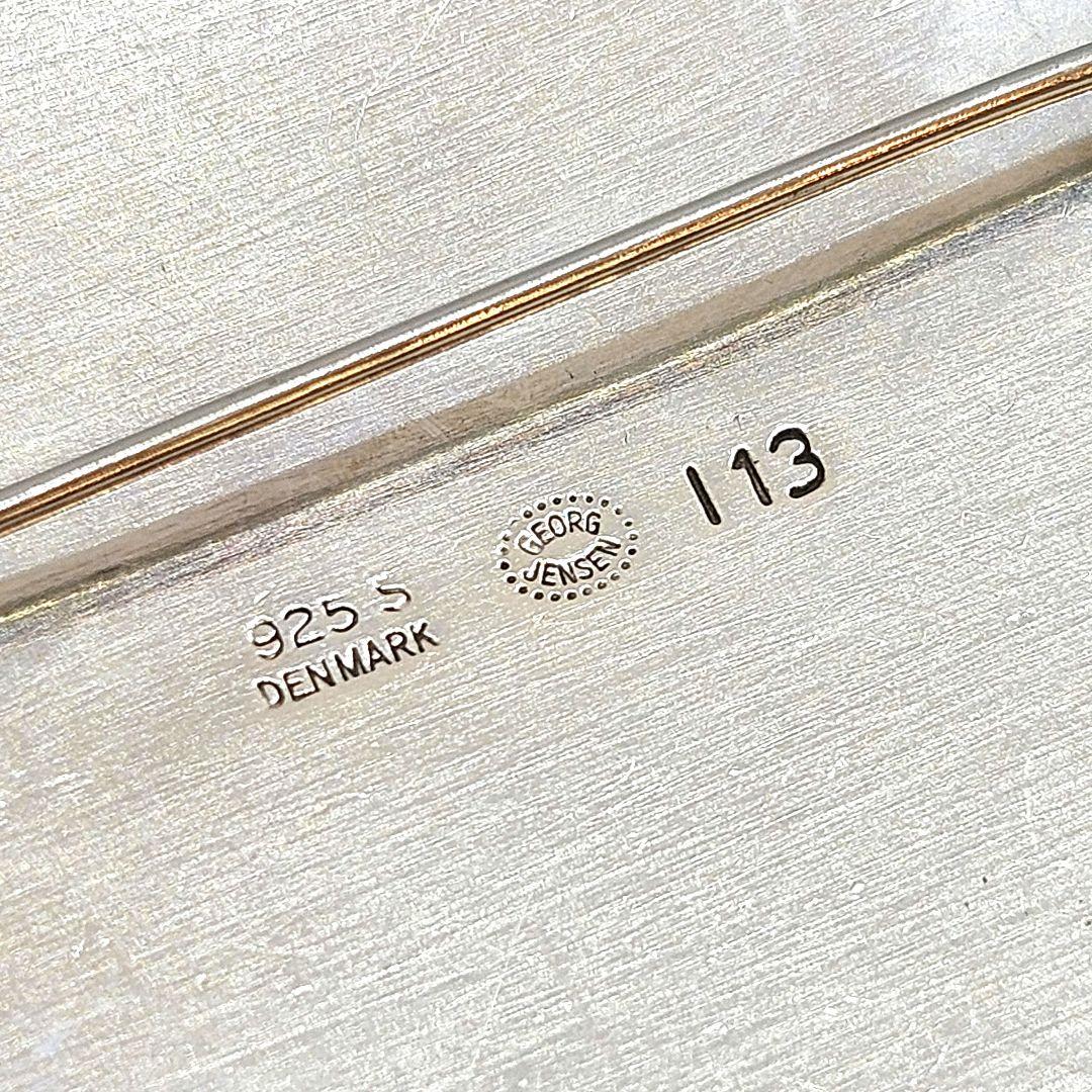 ジョージジェンセン ブローチ パンジー グリーンアゲイト ヴィオラ