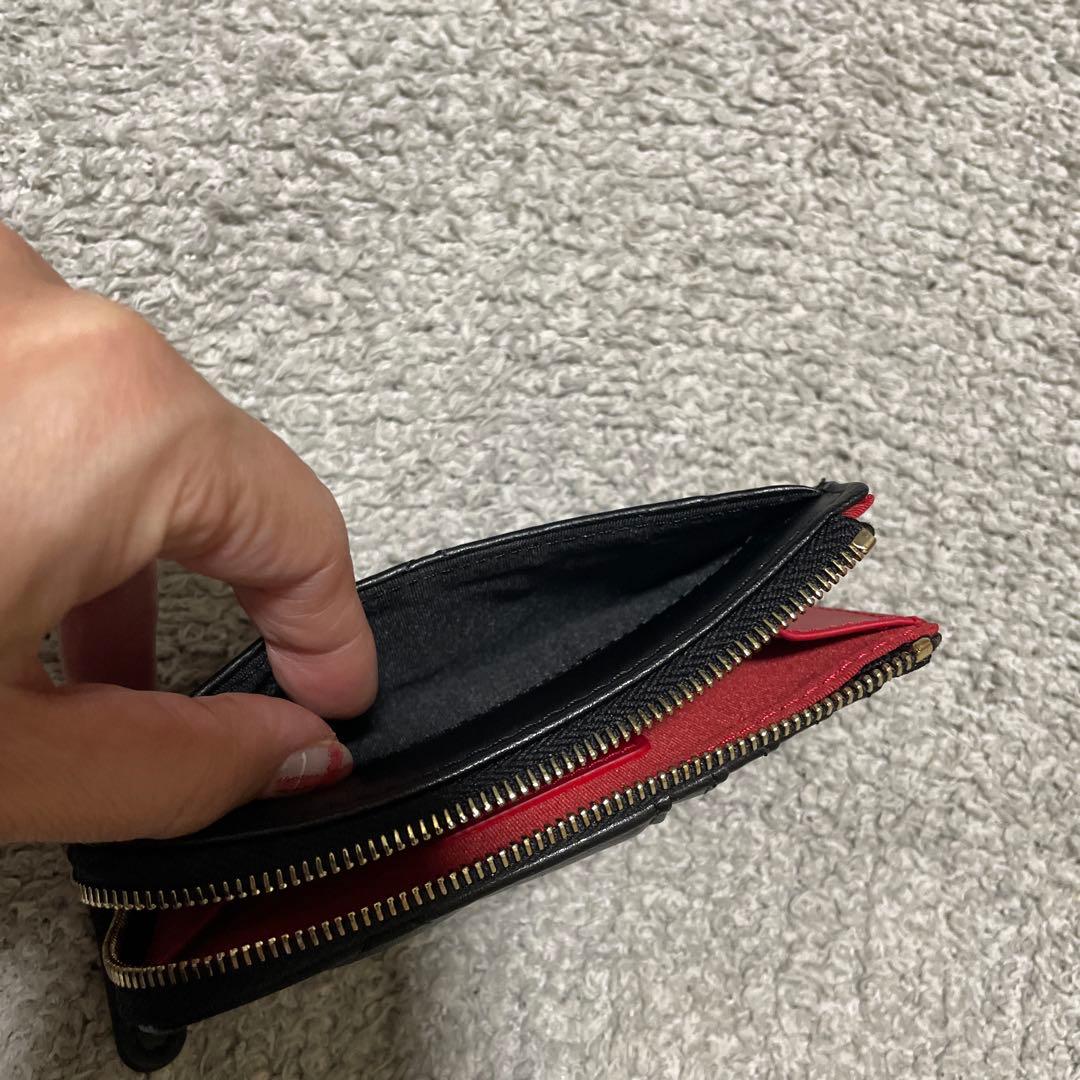 CHANEL ブラック キルティング 財布　小銭　カード　即日発送