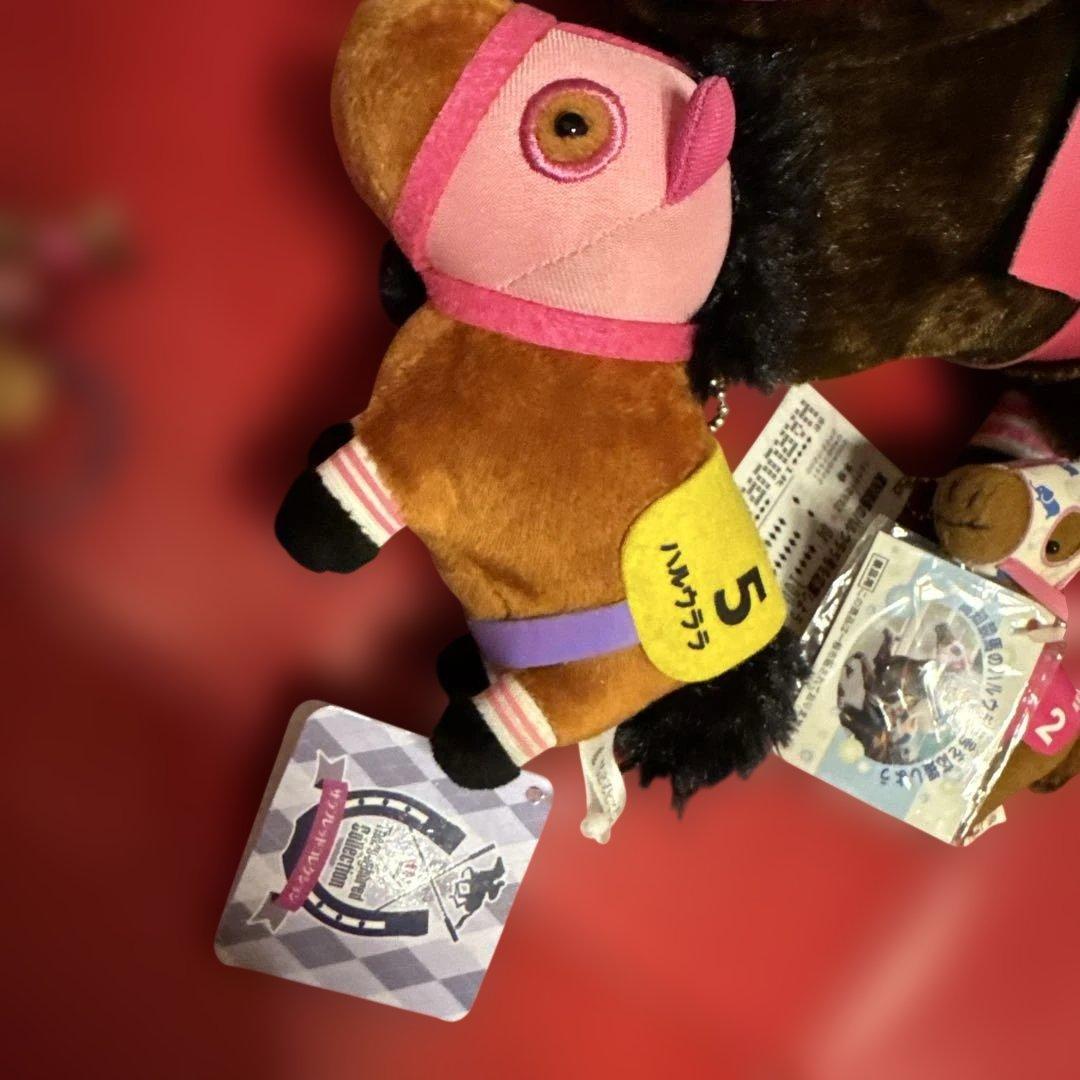 高知競馬♡ハルウララ　ぬいぐるみ＆ストラップ　まとめ売り　ピンク/にんじん/ぞう