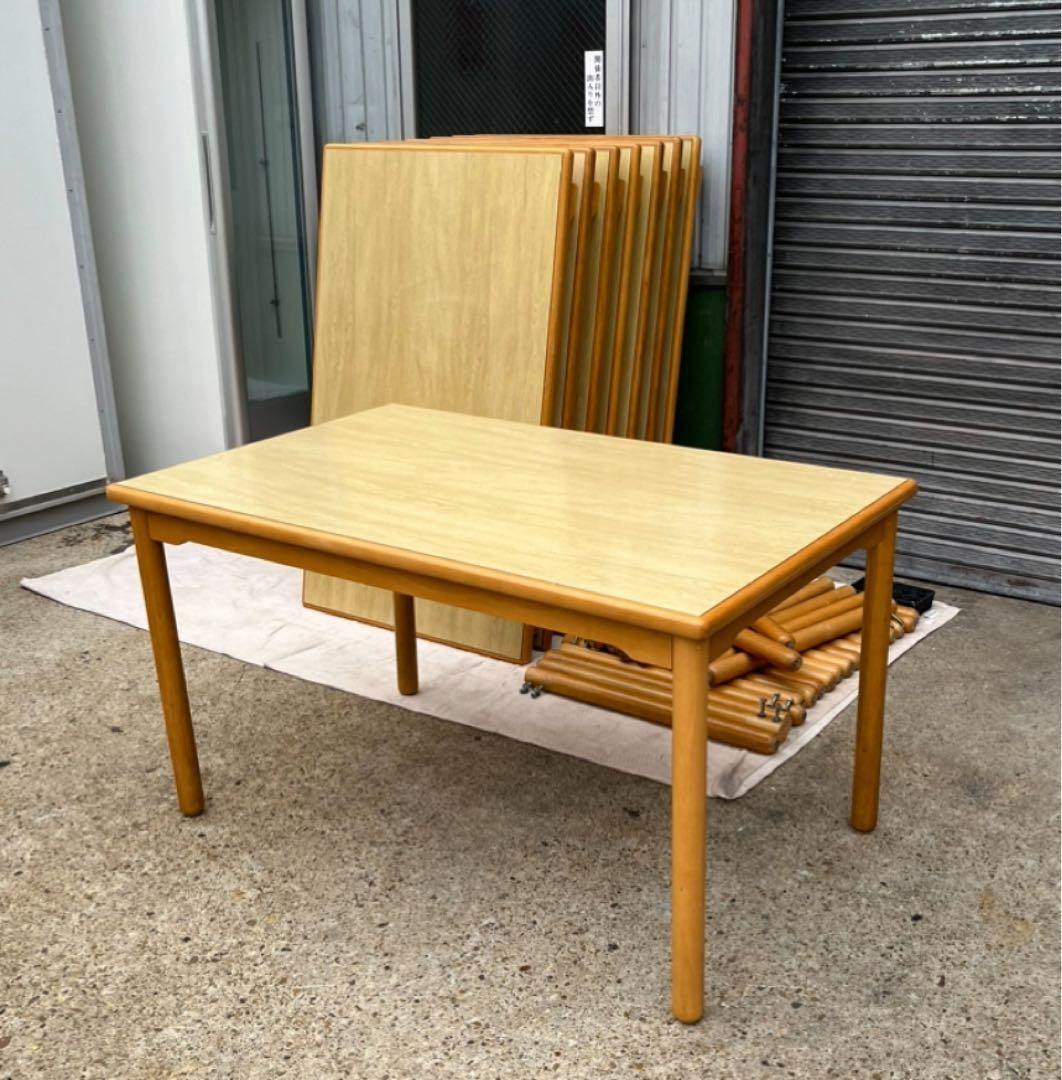 カリモク ダイニングテーブル 作業台 陳列台 台 店舗 テーブル 4台セット