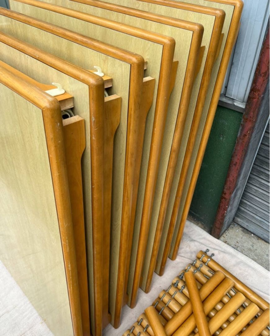 カリモク ダイニングテーブル 作業台 陳列台 台 店舗 テーブル 4台セット