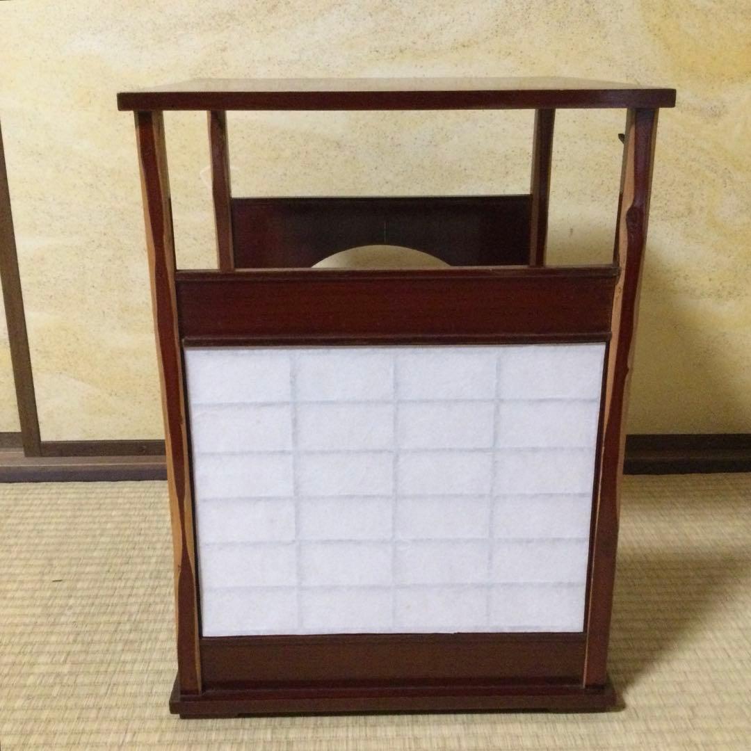 茶道具 園能斎好 吉野棚 塗師宗桂作 溜塗 茶棚 箱付 L306