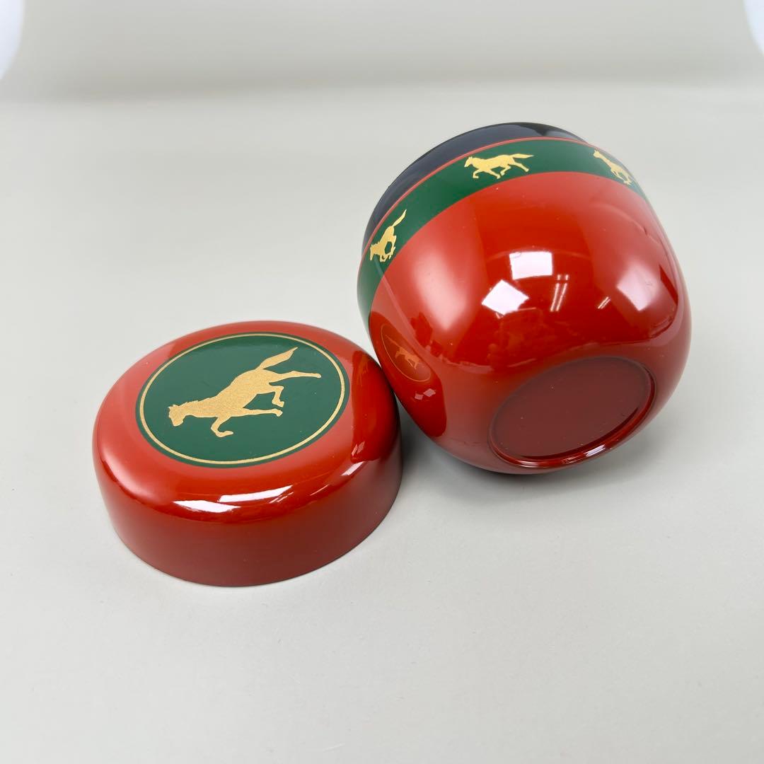 A052赤い漆塗りの棗 4個セット