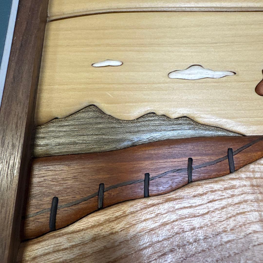 MUKU工房　工房ペッカー　寄木額絵　牧場