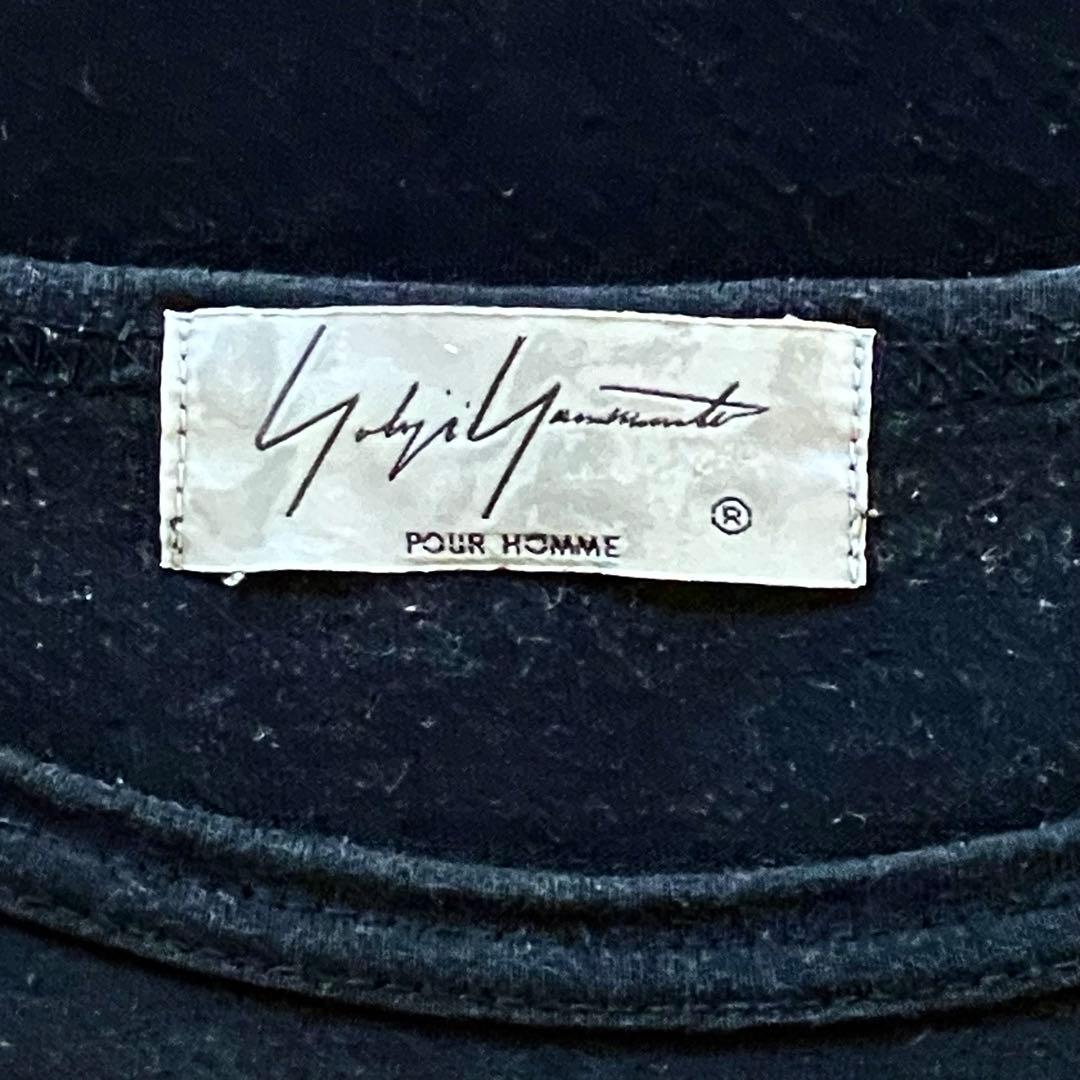 ヨウジヤマモト　PourHomme　黒　Tシャツ　フリーサイズ