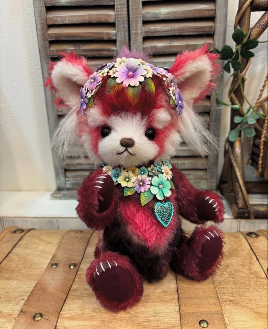国内作家様作　ハンドメイド　テディベア　ぬいぐるみ　レッサーパンダ　アートドール