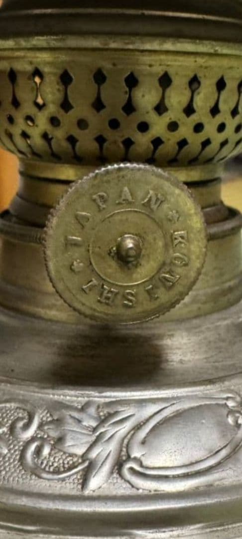 アンティークオイルランプ　小西KONISHI JAPAN　明治時代