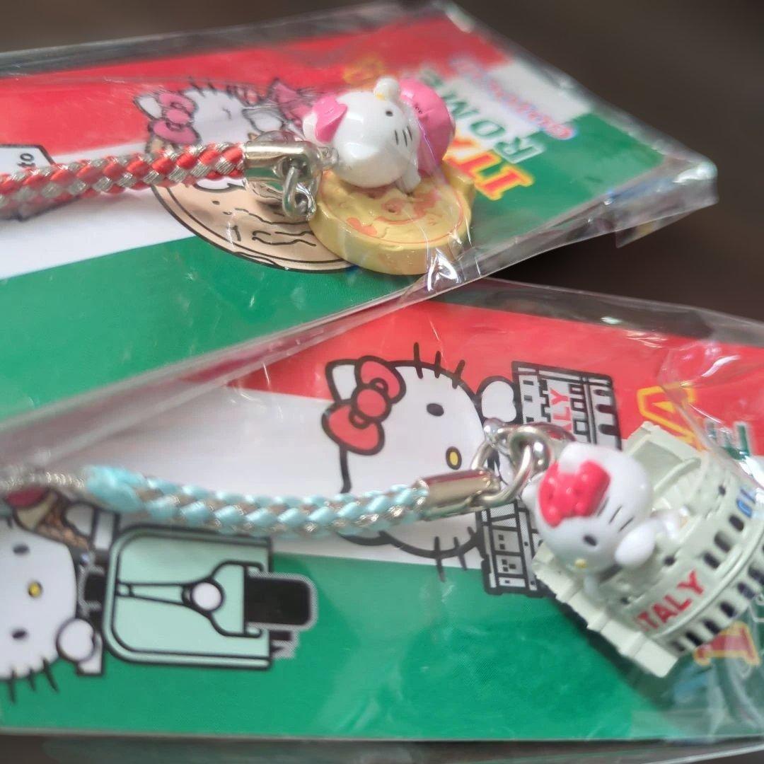 ハローキティ イタリアローマ ストラップ 2個セットご当地　真実の口　コロッセオ