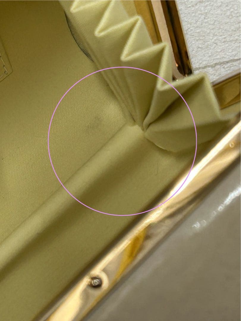 和装バッグ　ベージュ系　レース