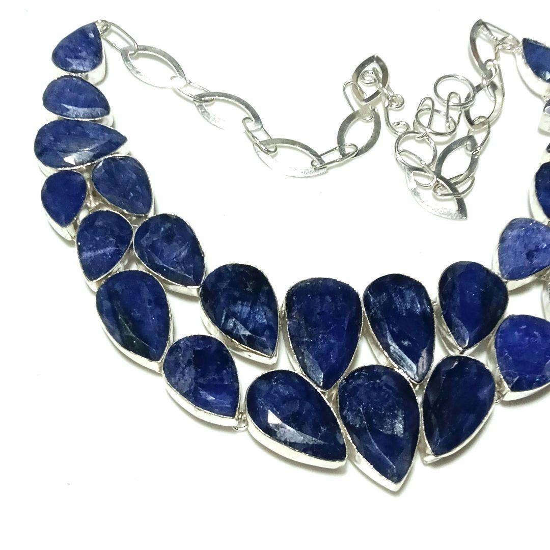 マナ 大粒サファイア 88 天然石 ネックレス ジュエリー シルバー