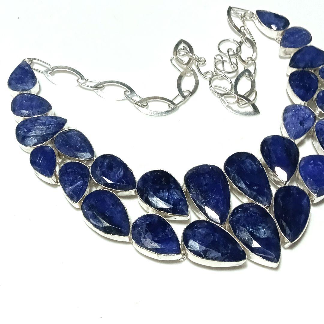 マナ 大粒サファイア 88 天然石 ネックレス ジュエリー シルバー