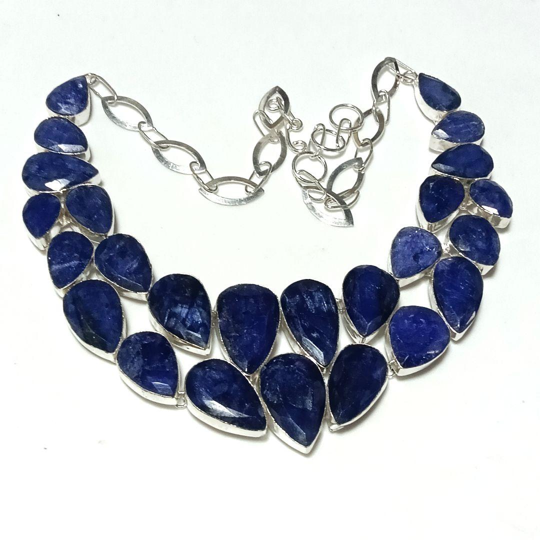 マナ 大粒サファイア 88 天然石 ネックレス ジュエリー シルバー