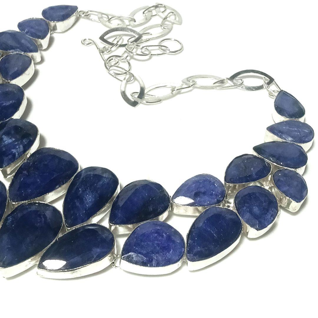 マナ 大粒サファイア 88 天然石 ネックレス ジュエリー シルバー