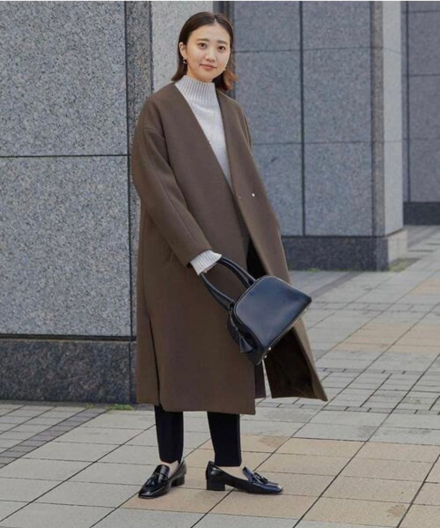 green label relaxing リッタイ スリーブ ノーラペル コート