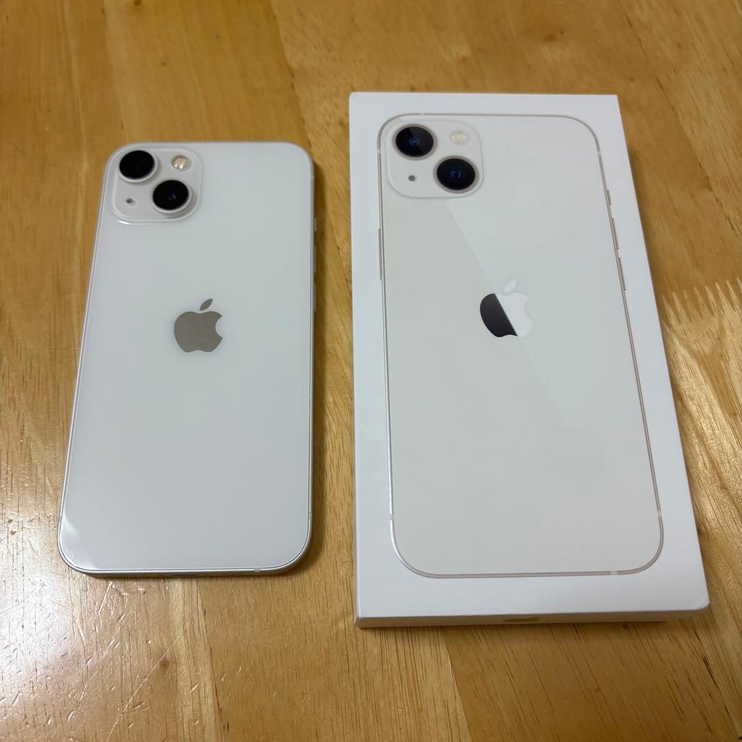 iPhone13 128GB SIMフリー　美品　白　スターライト　人気色！
