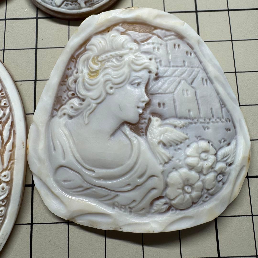 カメオ　１０点セット　ハンドメイド　シェル　刻印あり