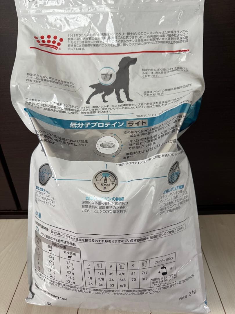 ②ロイヤルカナン 食事療法食 犬用 低分子プロテイン(8kg)