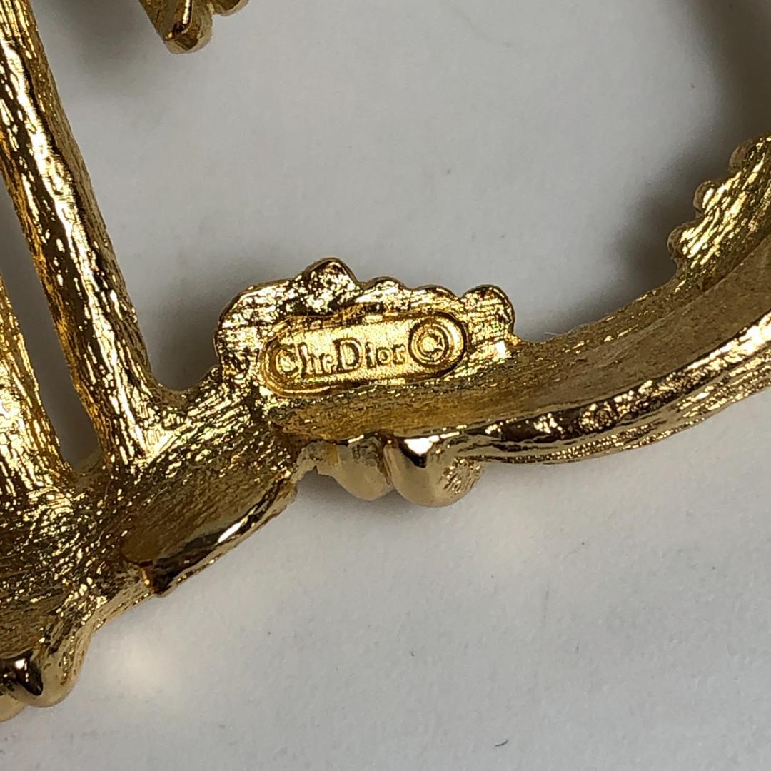 【未使用保管品】1E135/ディオール/ブローチ/CDロゴ/ゴールド/オールド