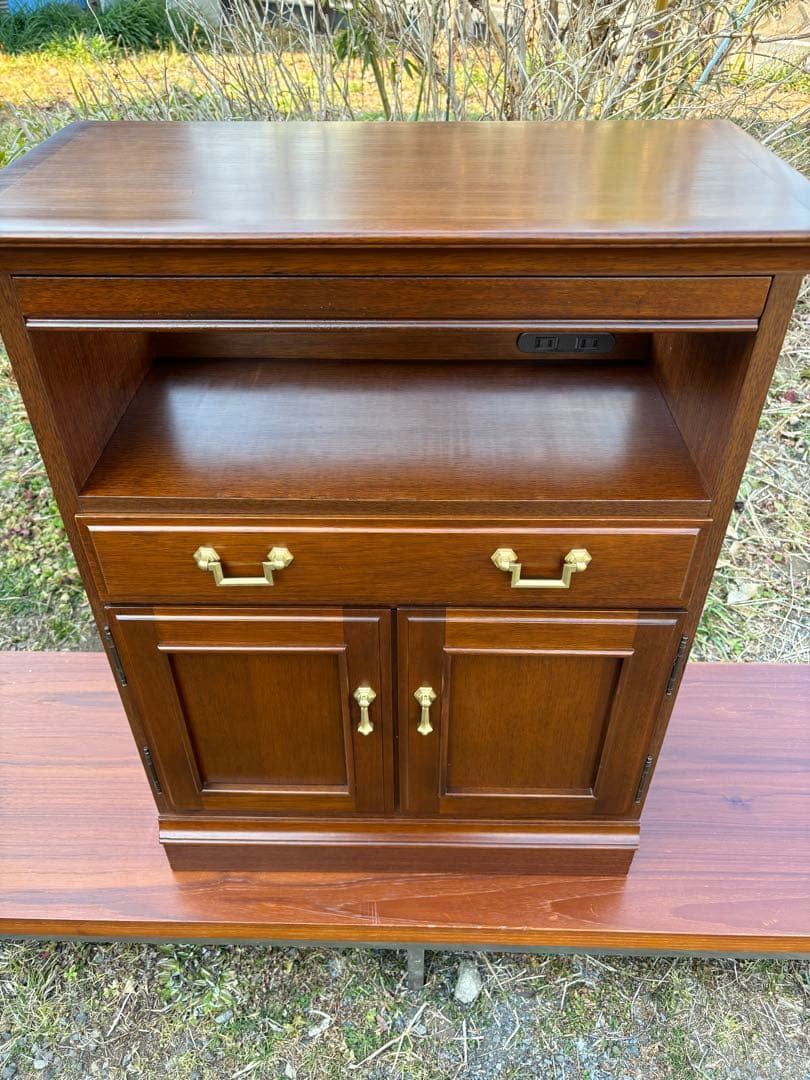 maruni マルニ　地中海シリーズ　TEL/FAX台 電話台　高級家具