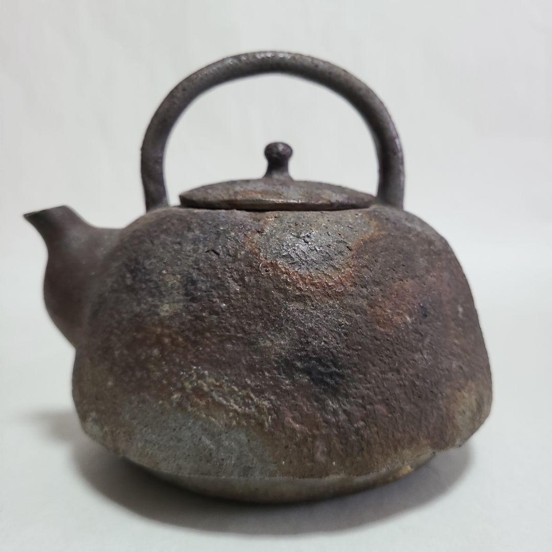 備前焼 茶道具 湯沸かし 陶印なし 青備前 やかん ボーフラ 急須