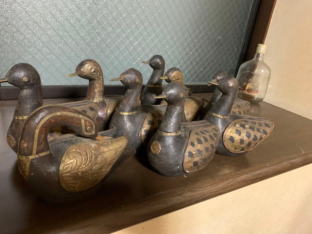 【アンティーク調 アヒルの置物 6点セット　値下げ