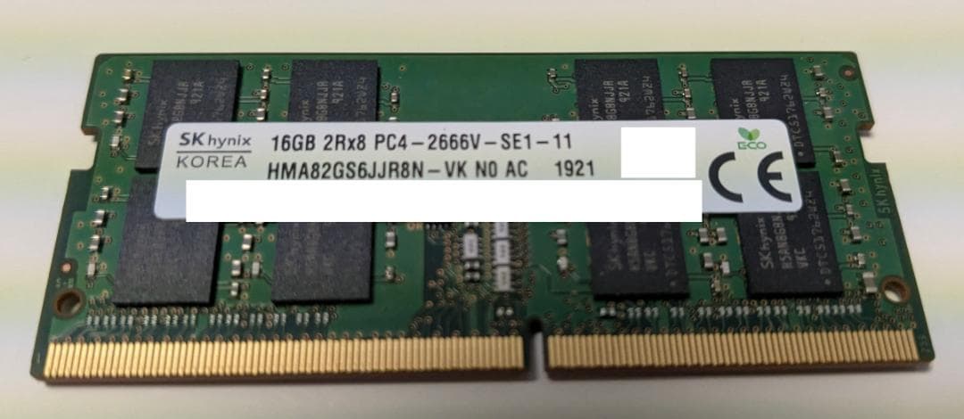 SK Hynix 16GB DDR4-2666 SODIMM ノートPC用RAM