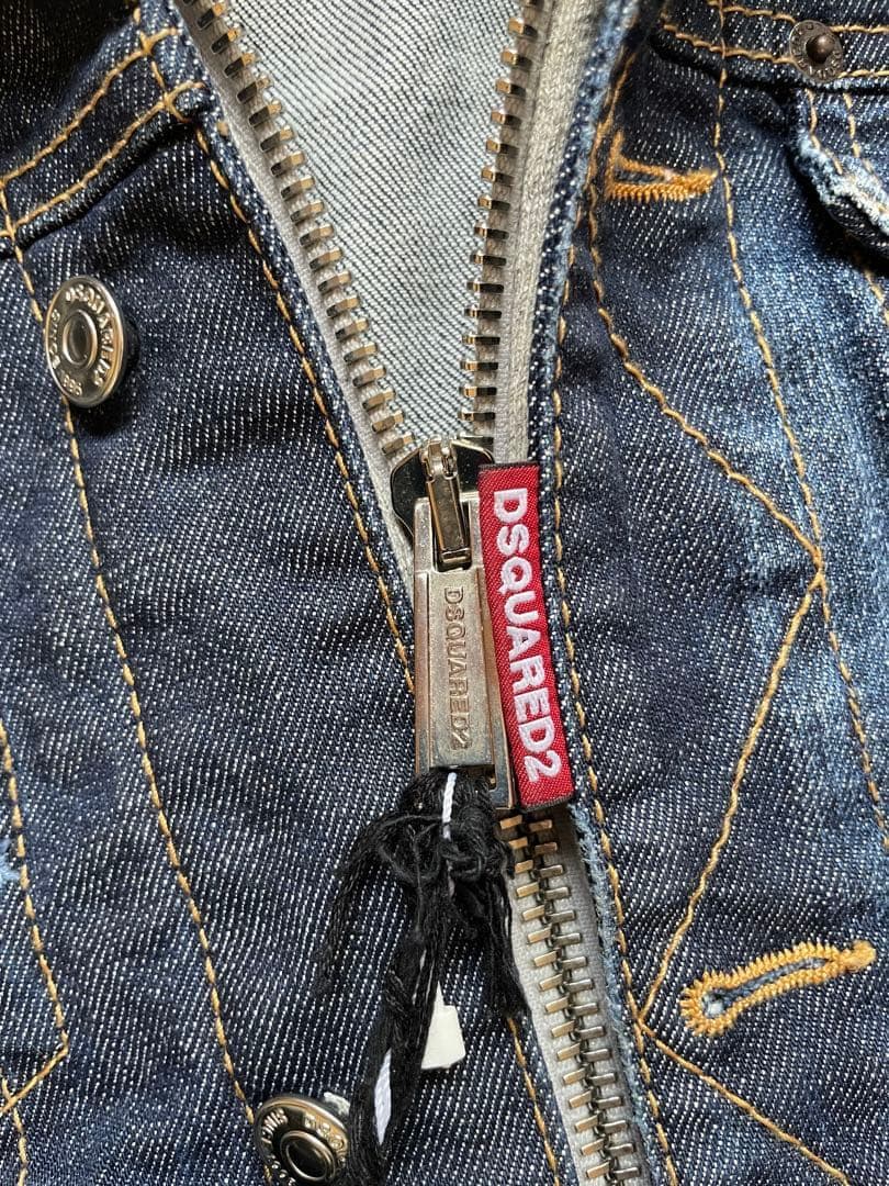 定価28万希少・新品・タグ付　袖レザーハイブリッド デニムジャケット サイズ44