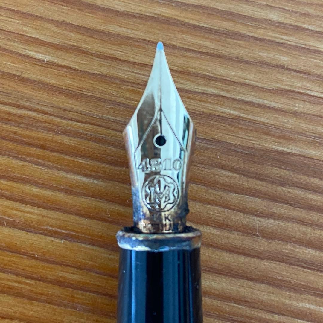 黒い万年筆 金メッキペン先 MONTBLANC 14K