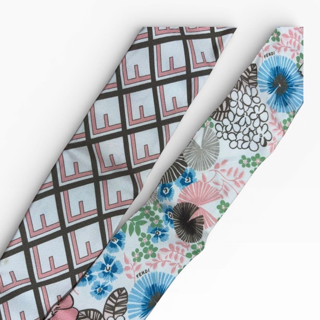 FENDI フェンディ　ズッカ柄　FFロゴ　ラッピー　花柄　スカーフ　小物