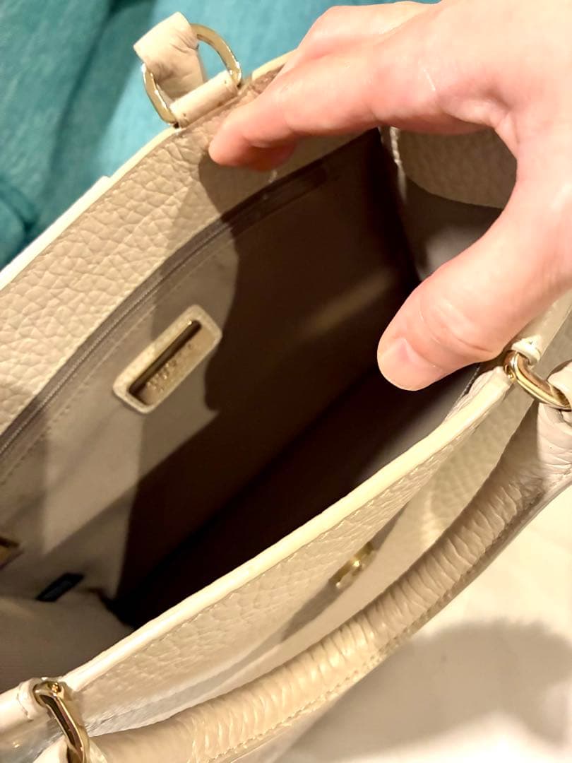 FURLA グレー ジュ　ハンドバッグ 保存袋付き