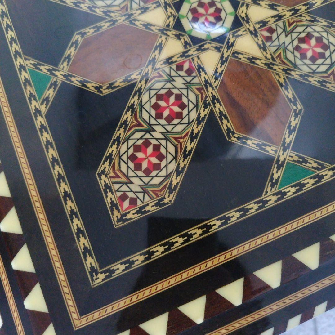 アンティーク 象嵌 寄木細工 天然木 ウッドチェア 飾り台