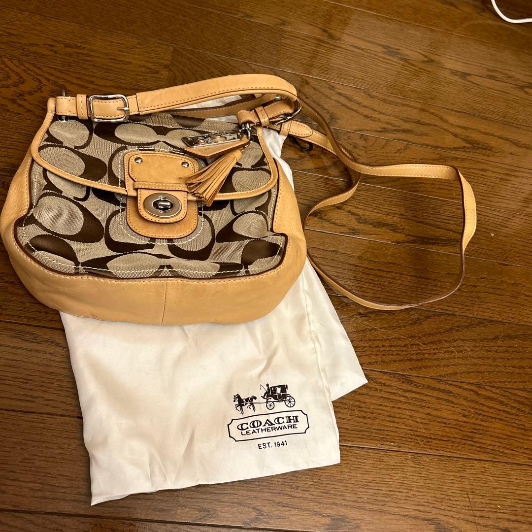コーチ ショルダーバッグ ベージュ/ブラウン