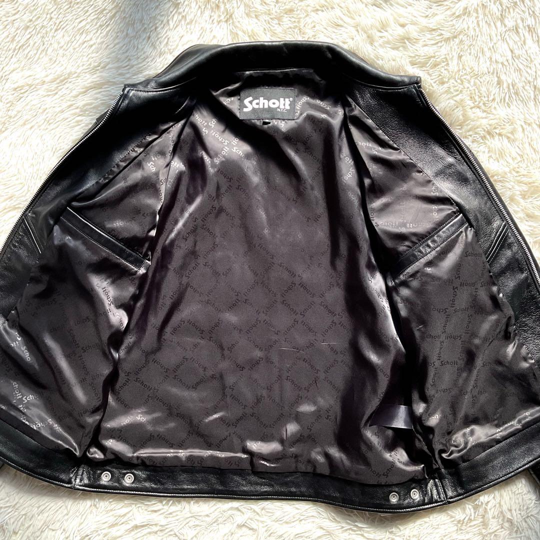 未使用級✨schott レザートラッカージャケット　ライダース　ラムスキン　M