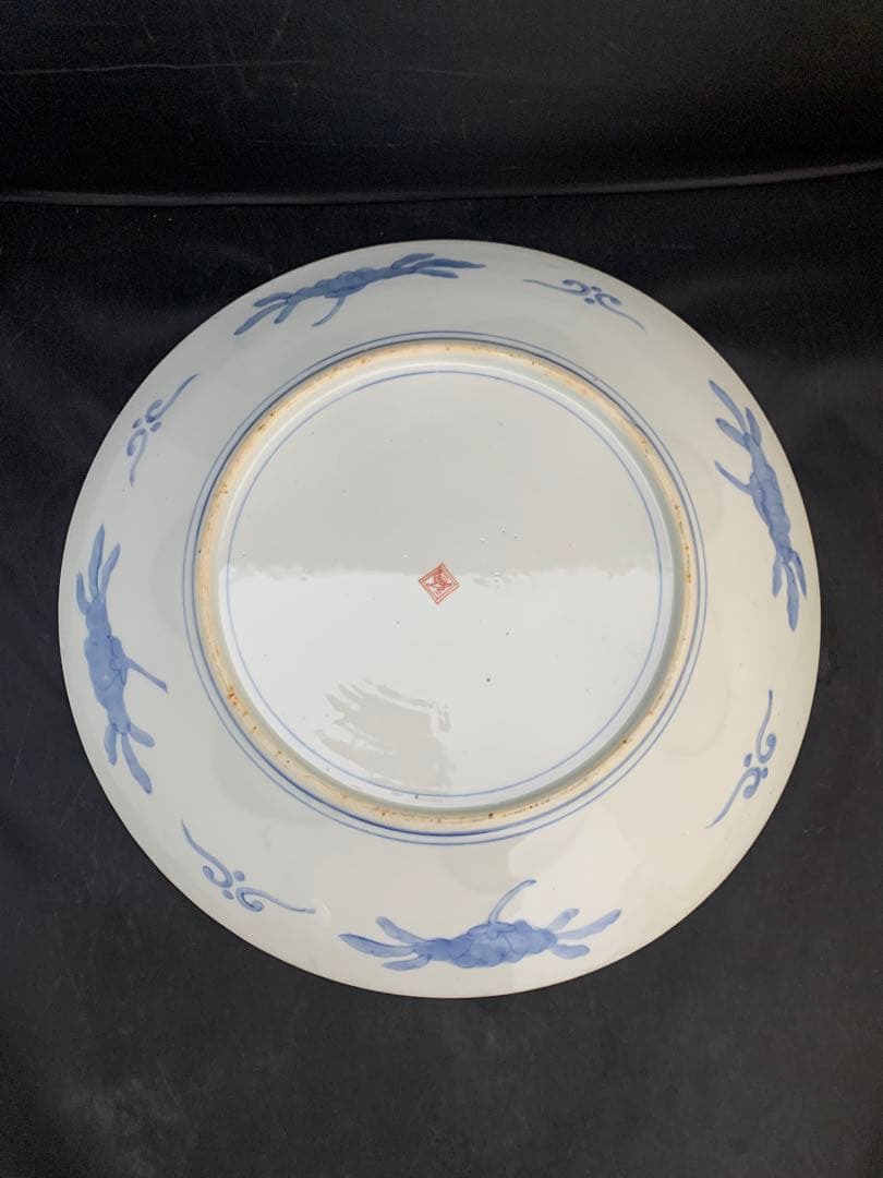 古伊万里　富士山　色絵金彩　大皿　約直径40㎝