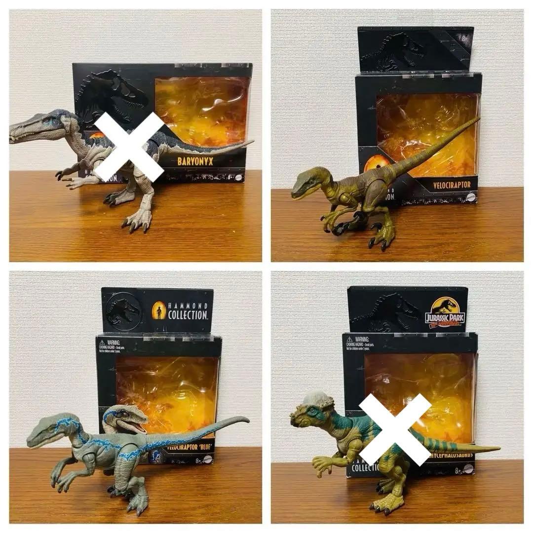 ジュラシックパーク　ハモンドコレクション　フィギュア　恐竜　Tレックス　ラプトル