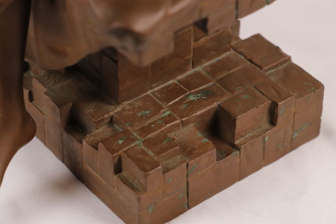 高岡銅器 稲田喜秀 プロムナード 限定31/750 鋳銅製 置物 女性 M878