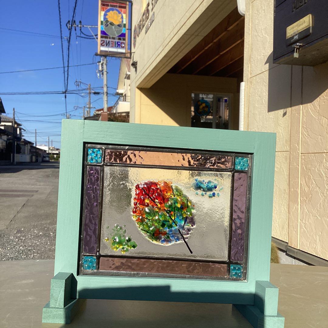 ステンドグラスミニパネルFPリーフ(1439)