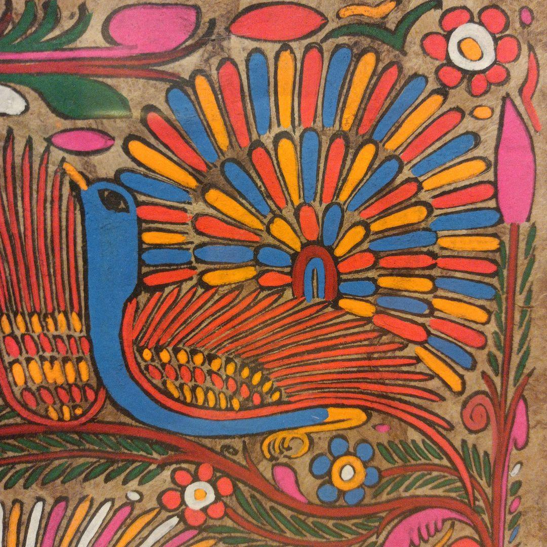 ビンテージメキシコ絵画　メキシコ伝統アマテアート