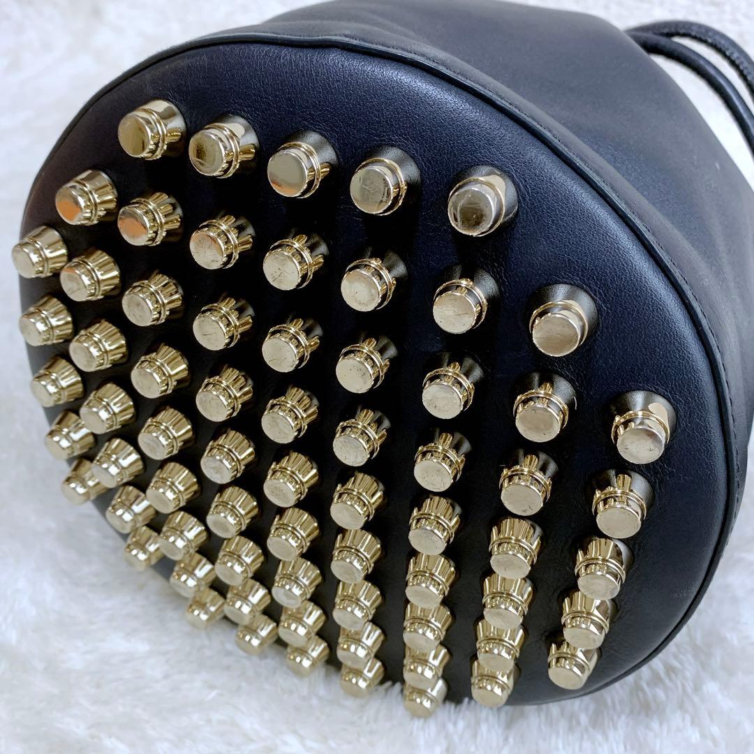 【KEIKO】アレキサンダーワン ゴールドスタッズ ショルダー バッグ 黒