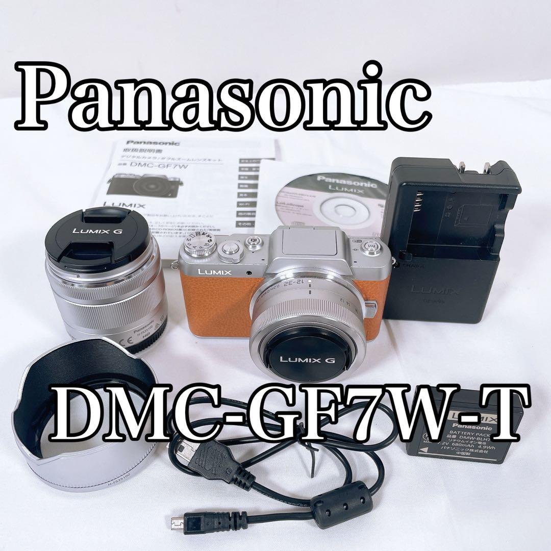 【美品】 Panasonic ミラーレス一眼 DMC-GF7W-T