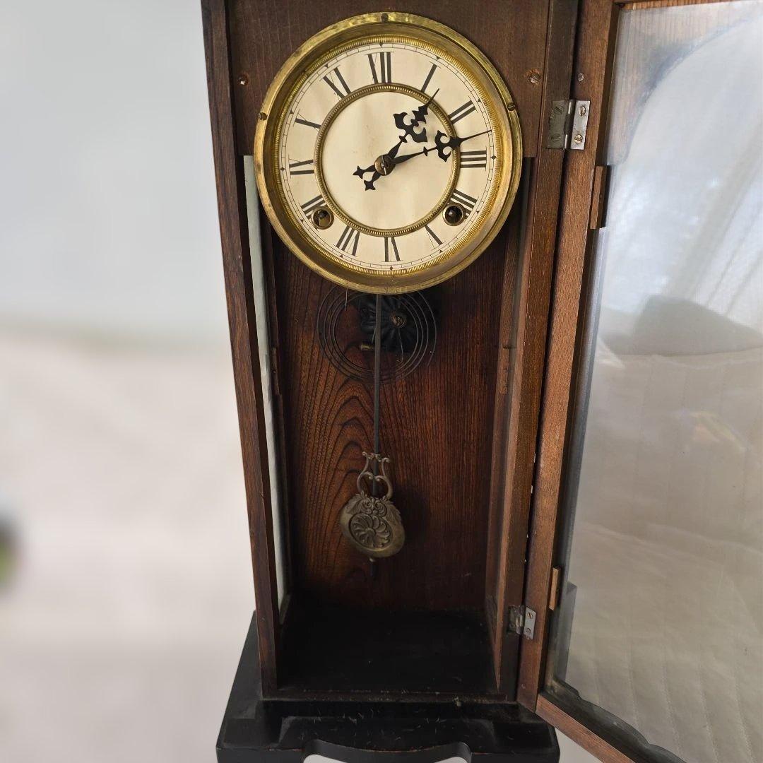 柱時計 ゼンマイ式 レトロ アンティーク