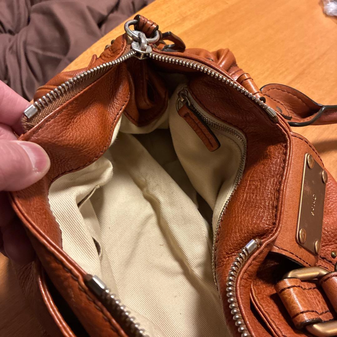 Chloé ブラウンレザー ハンドバッグ