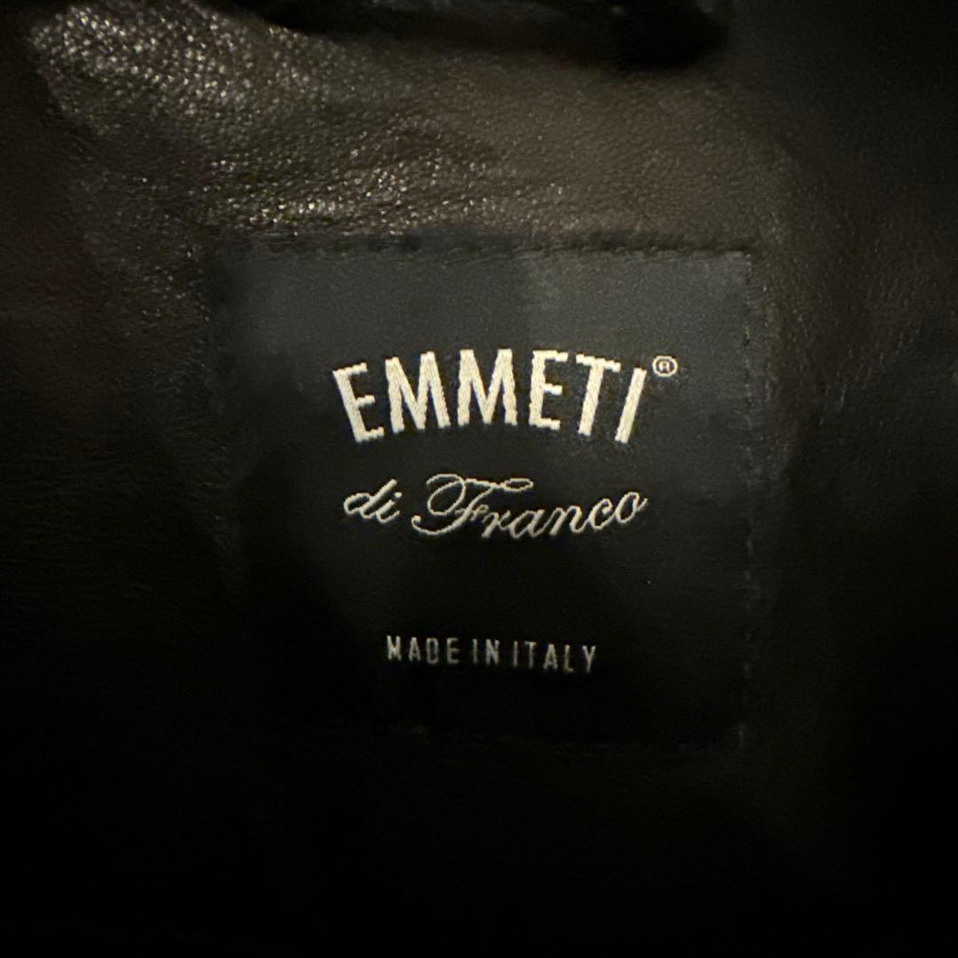 つ*ん様 EMMETI ANDREA 44 ブラックレザー シングルライダースジ