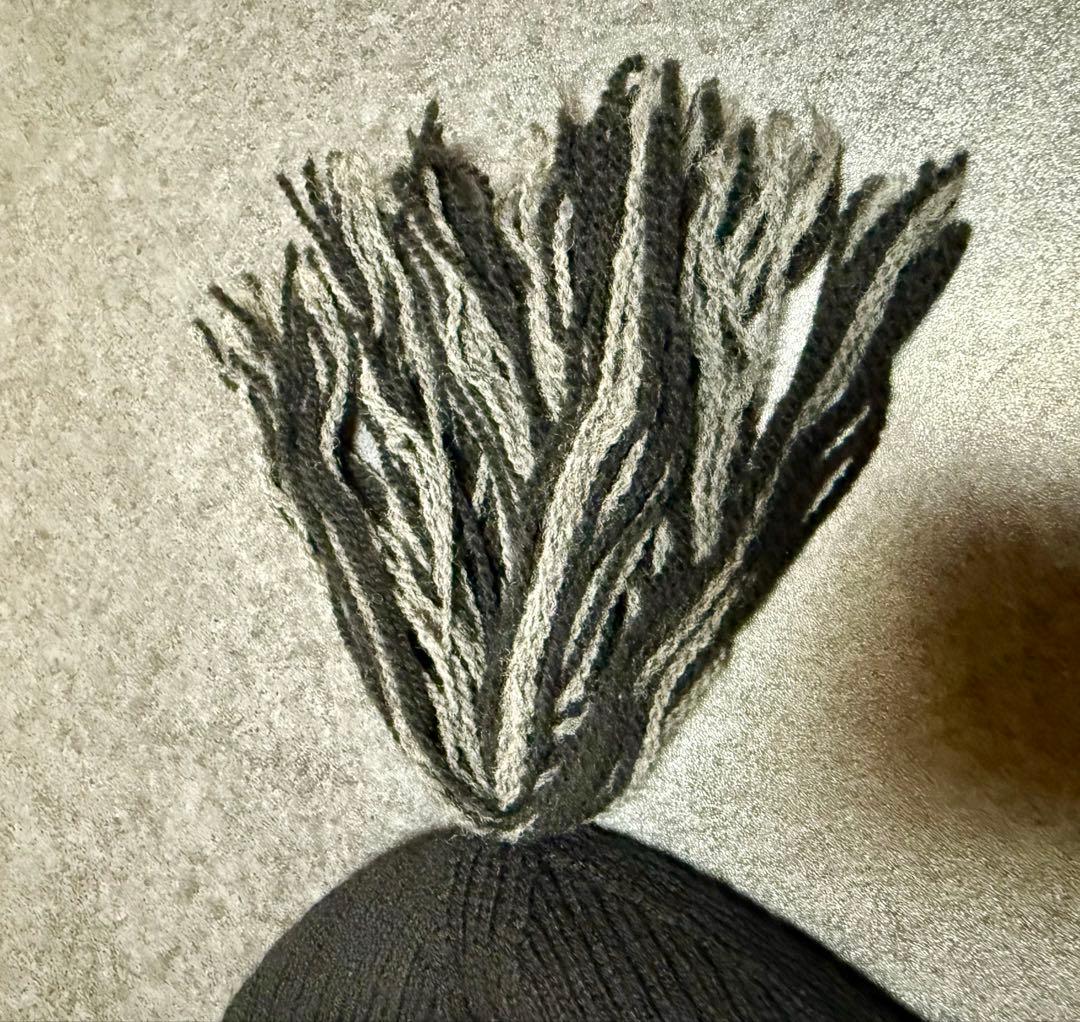 ヴィヴィアンウエストウッド　耳あて 耳当て ニット帽子 ブラック×グレー