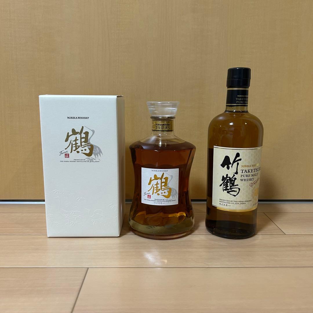 ニッカ　ウイスキー　鶴　竹鶴　2本セット